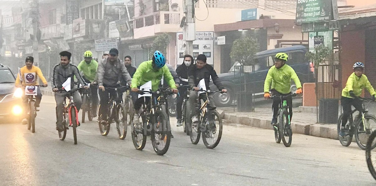 स्वास्थ्यका लागि साईकल, भैरहवामा र्याली