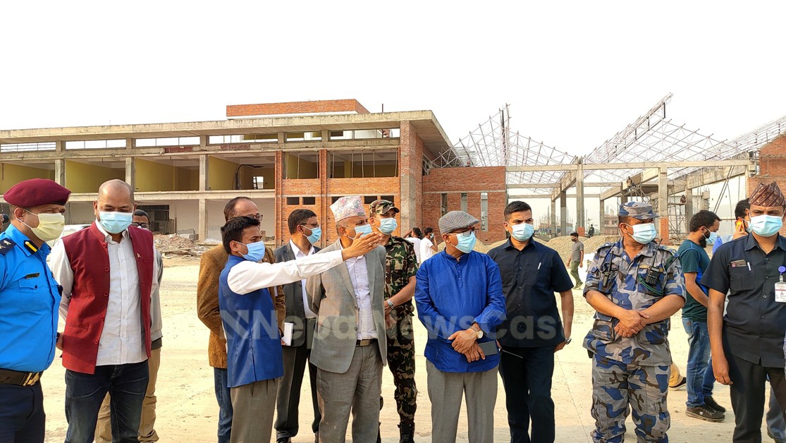 विमानस्थलको मुख्यमन्त्रीले गरे निरिक्षण , ३ महिनामा  आयोजना  सकिन्छ