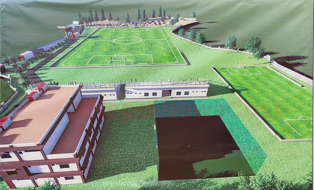 भैरहवामा बन्ने भयो बहुउद्देश्यीय खेलमैदान