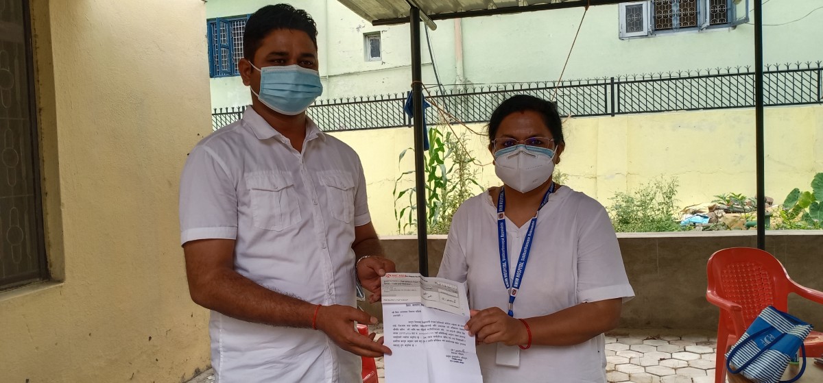 भिम अस्पताललाई राेहिणीकाे ५ लाख सहयाेग