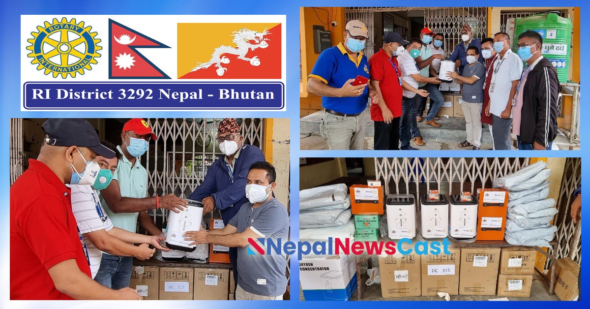 राेटरीद्वारा सिद्धार्थनगर नगरपालिकालाई स्वास्थ्य उपकरण तथा सामाग्री प्रदान