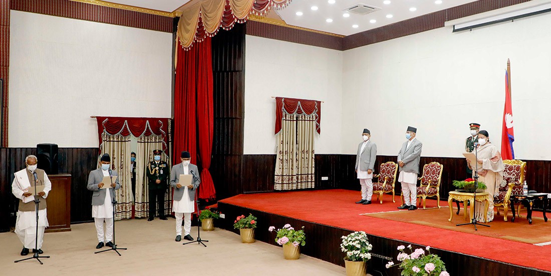 तीन उपप्रधानमन्त्रीसहित बन्यो नयाँ मन्त्रिपरिषद्