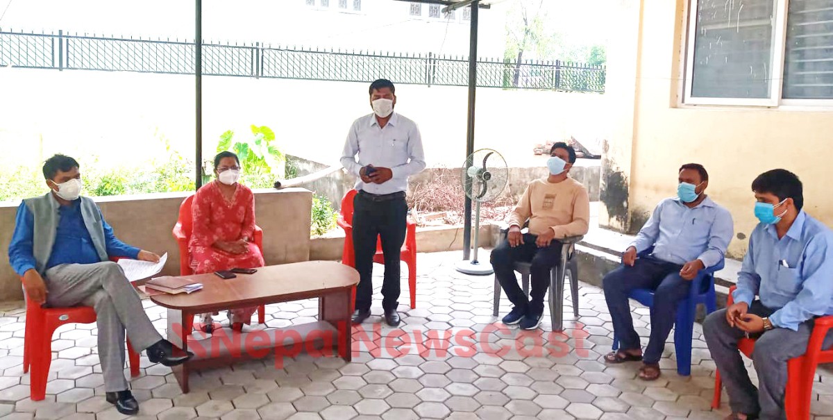 अक्सिजन प्लान्टका लागि सामूहिक विद्यालय परिवारद्वारा सहयोग