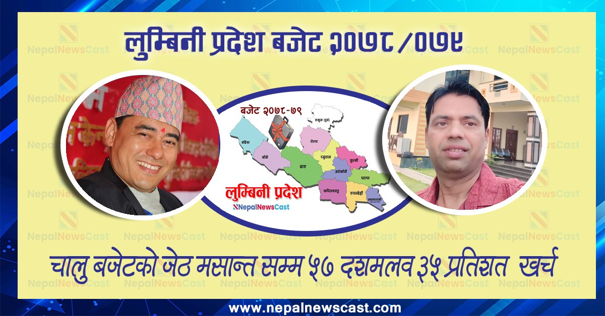 जेठ मसान्त सम्म ५७ प्रतिशत विनियोजित रकम खर्च