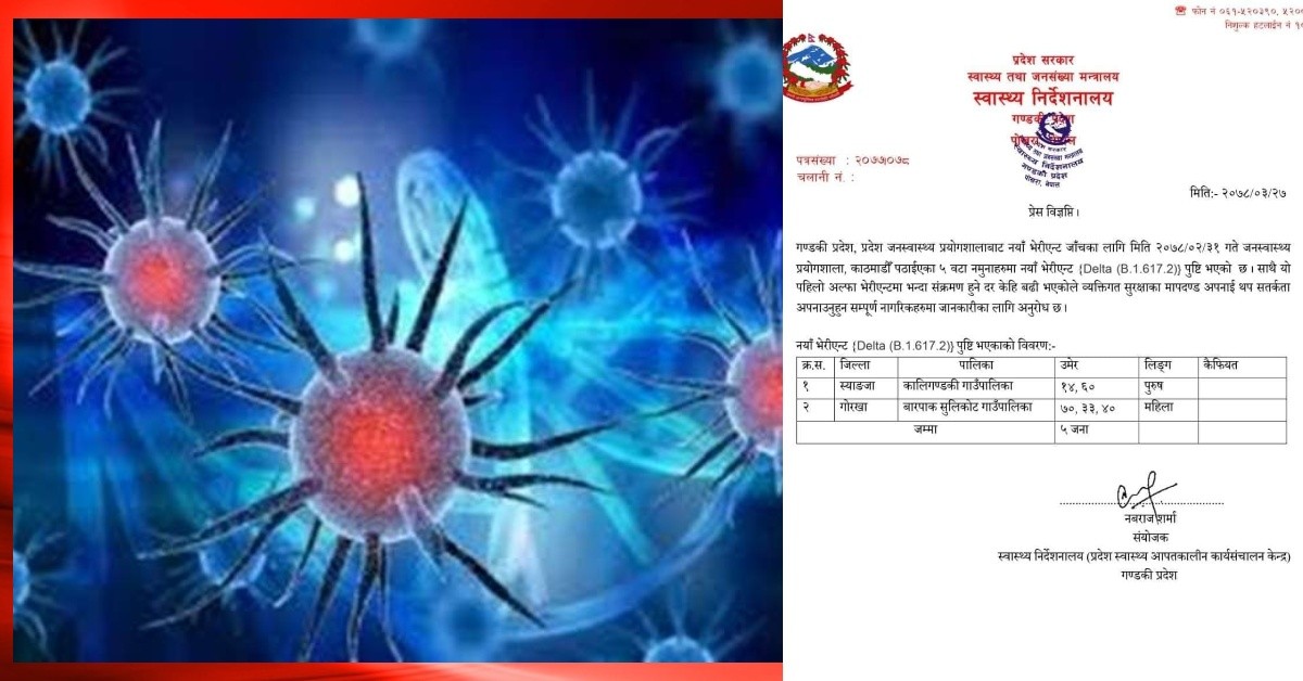 स्याङजा र गोरखामा फेला प¥यो कोरोनाको नयाँ भेरियन्ट, थप सतर्कता अपनाउन अनुरोध