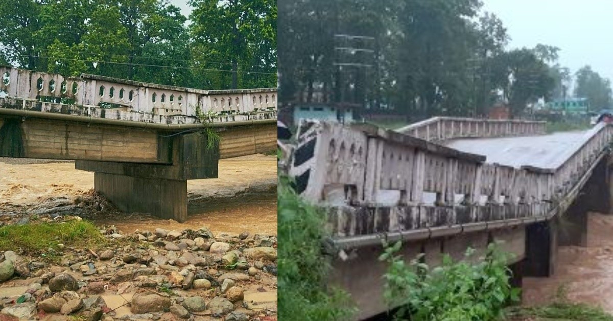 देवदहको घोडाहा पुल भासियाे, पूर्वपश्चिम राजमार्ग अवरुद्ध