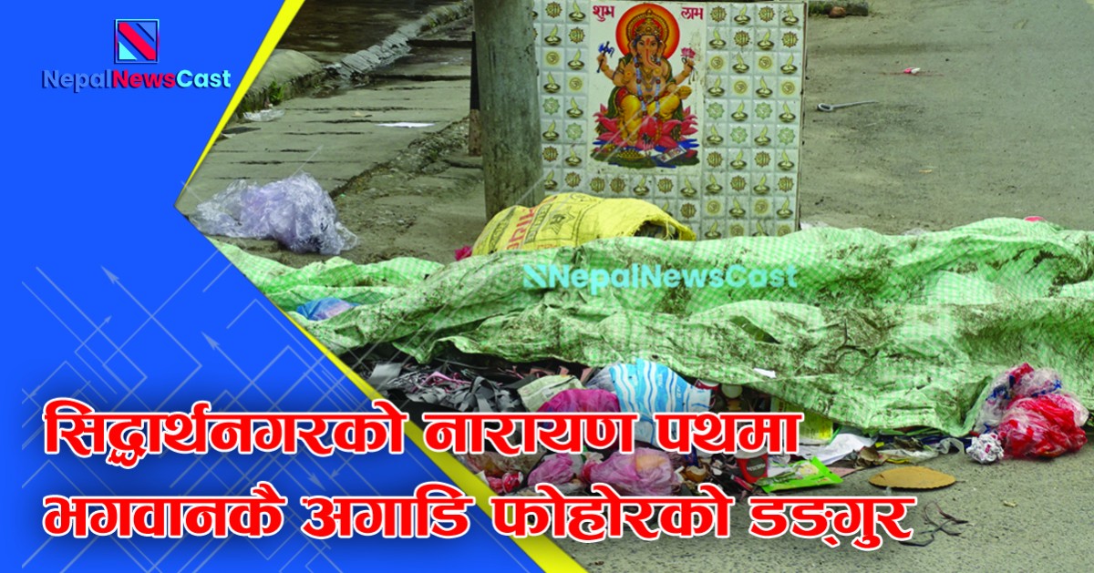भगवानको अगाडि फोहोर, चारदिनदेखि उठेन सिद्धार्थनगरका फोहोर 