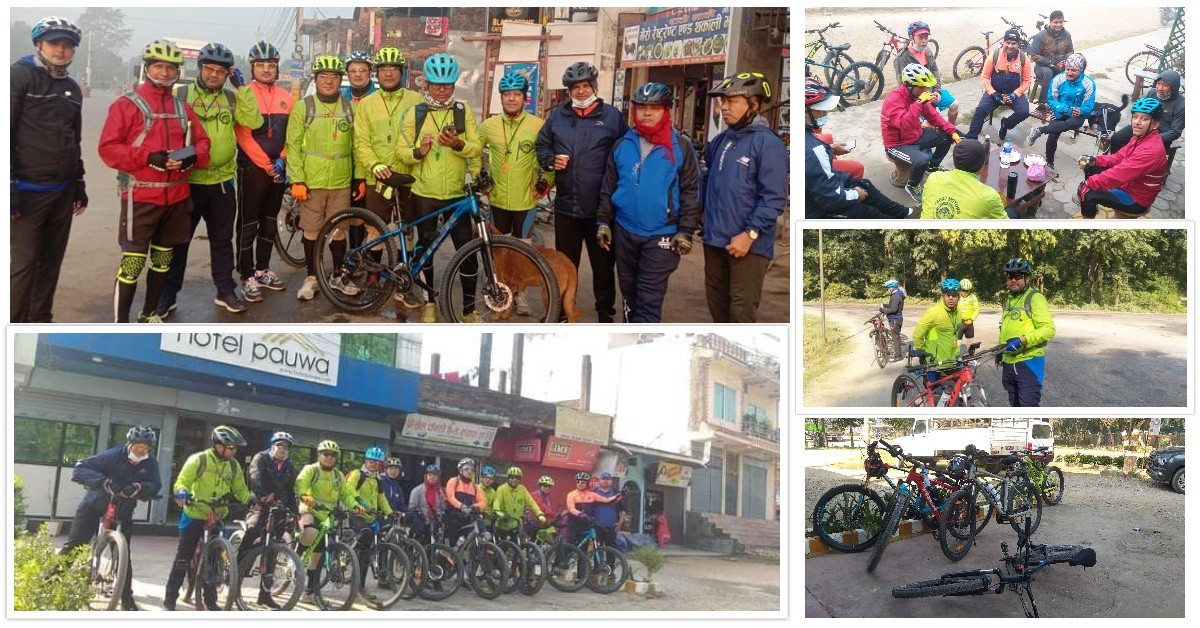 आन्तरिक पर्यटन प्रवर्द्धन गर्न अर्घाखाँची साइकल यात्रामा