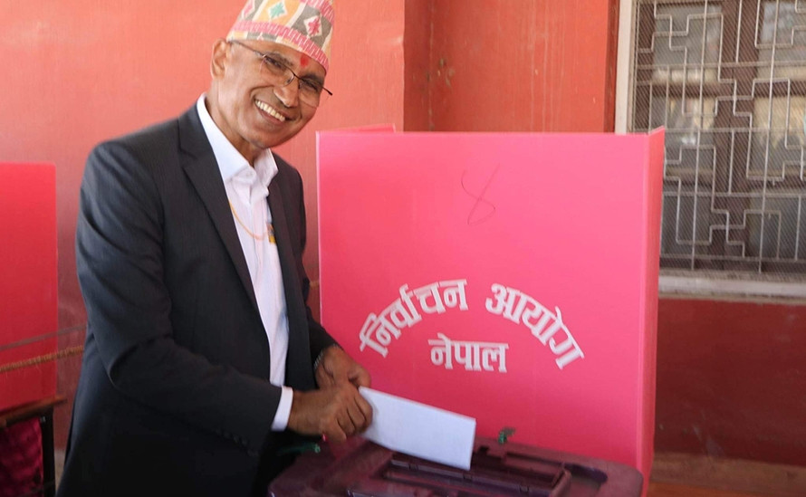 विष्णु पौडेलले गरे मतदान