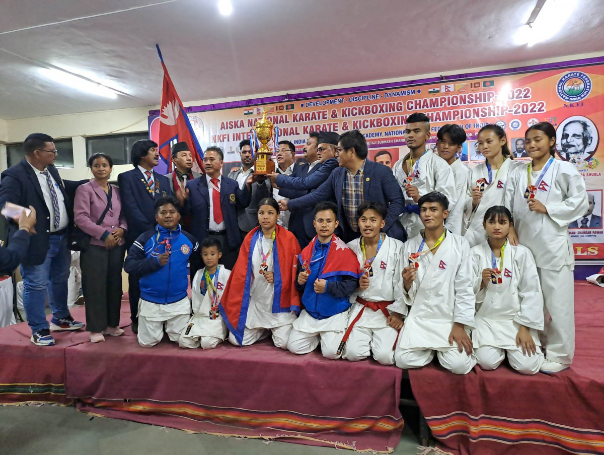 भारतमा सम्पन्न अन्तर्राष्ट्रिय कराँते प्रतियोगितामा नेपाललाई १० स्वर्ण