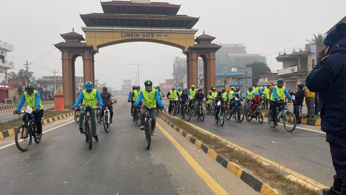 लायन्स क्लब अफ प्रोग्रेसिभ सिद्धार्थनगरको आयोजनामा भैरहवामा लायन साईकल यात्रा कार्यक्रम सम्पन्न