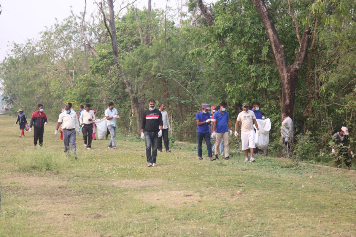 लुम्बिनीमा सरसफाई अभियान निरन्तर