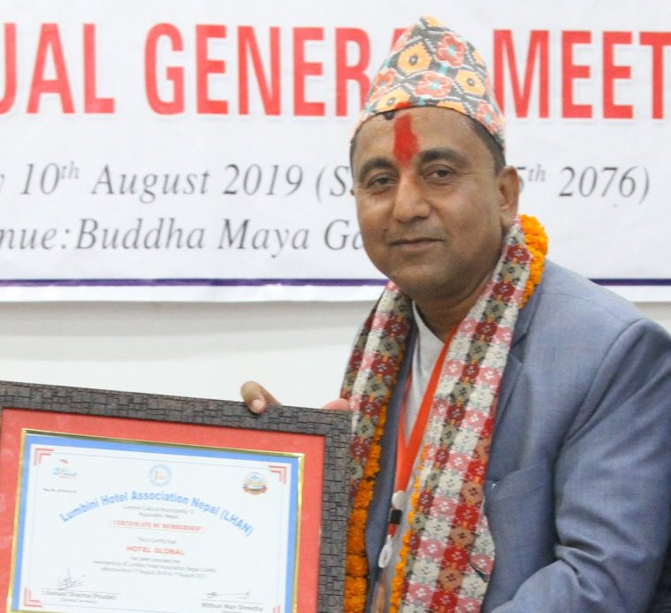 लुम्बिनी होटल संघको अध्यक्षमा पुनः गोविन्द ज्ञवाली