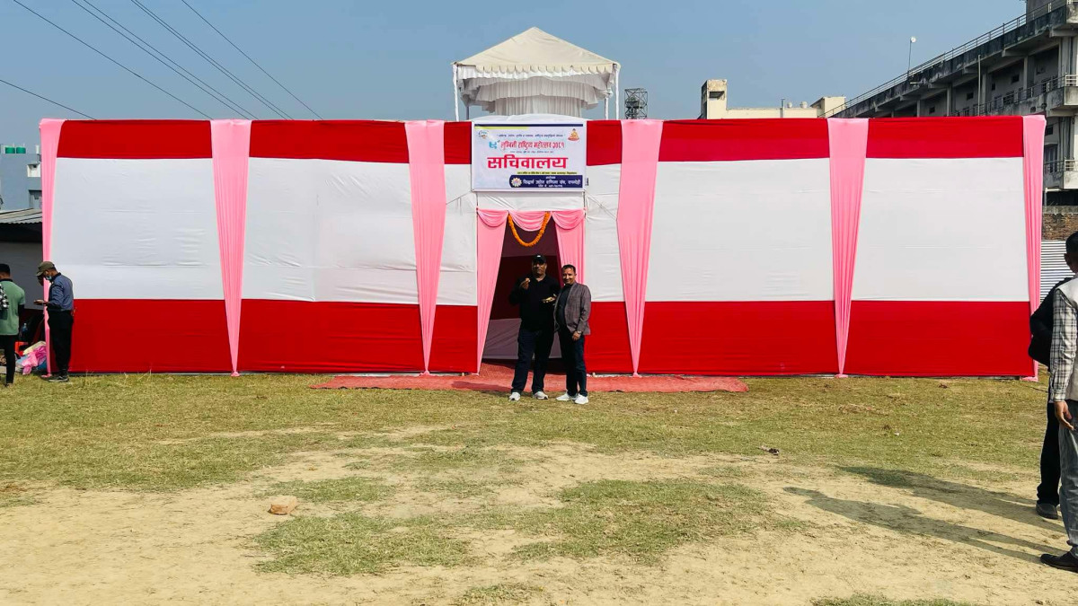 नवौं लुम्बिनी राष्ट्रिय महोत्सवको तयारी तिव्र, मेलास्थलमा सचिवालय स्थापना