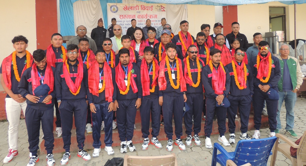विश्कप खेल्न पाकिस्तान जान लागेको नेत्रहीन नेपाली टिमलाई भैरहवामा विदाई