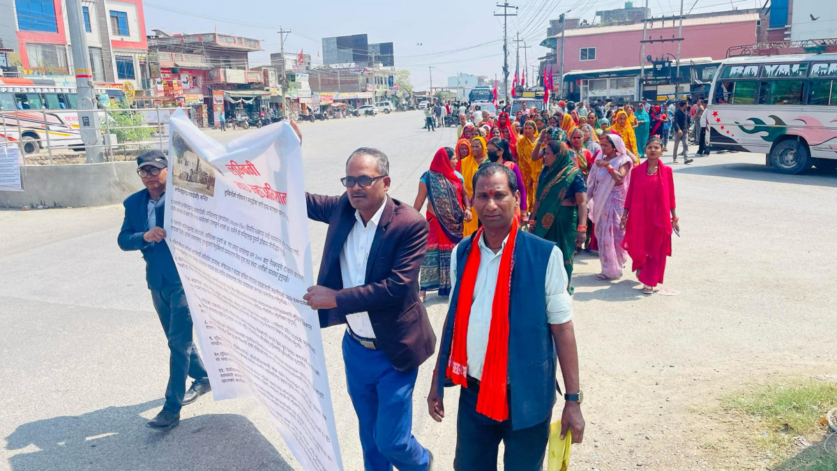 लुम्बिनी बचाउ महाअभियानद्धारा प्रर्दशन