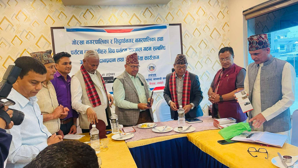 गोरखा पर्यटन बर्ष २०२५ को प्रर्बधन गर्न गोरखा नगरपालिकाको टोली रुपन्देहीमा