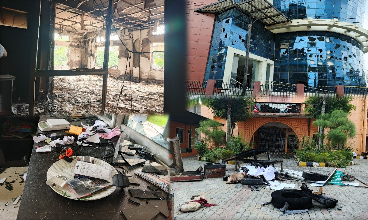 भैरहवामा जेन–जि आन्दोलनका नाममा सरकारी कार्यालयहरूमा तोडफोड र आगजनी, अर्बौंको क्षति