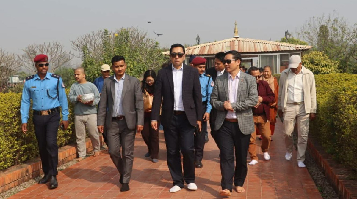 नेपालको लागि म्यानमरको राजदूतको लुम्बिनी भ्रमण